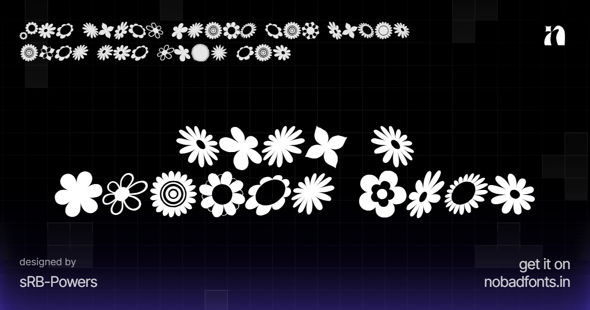Saru's Flower Ding by sRB-Powers — Free Font Download | NoBadFonts