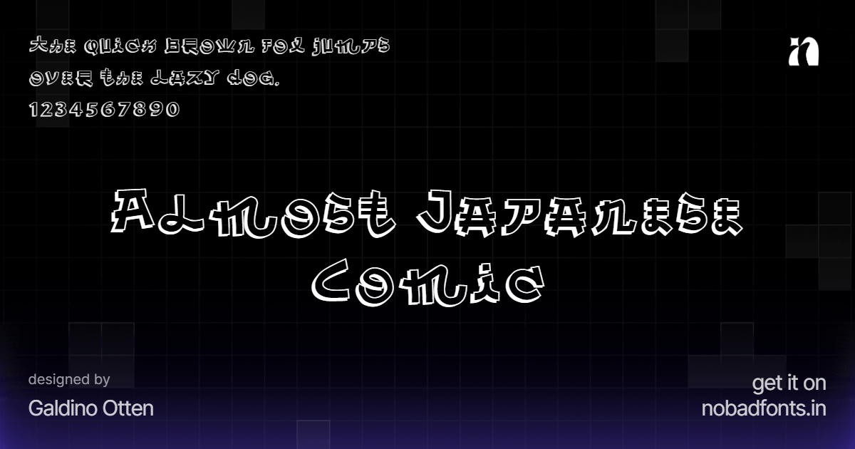 Almost Japanese Comic by Galdino Otten — Free Font Download | NoBadFonts