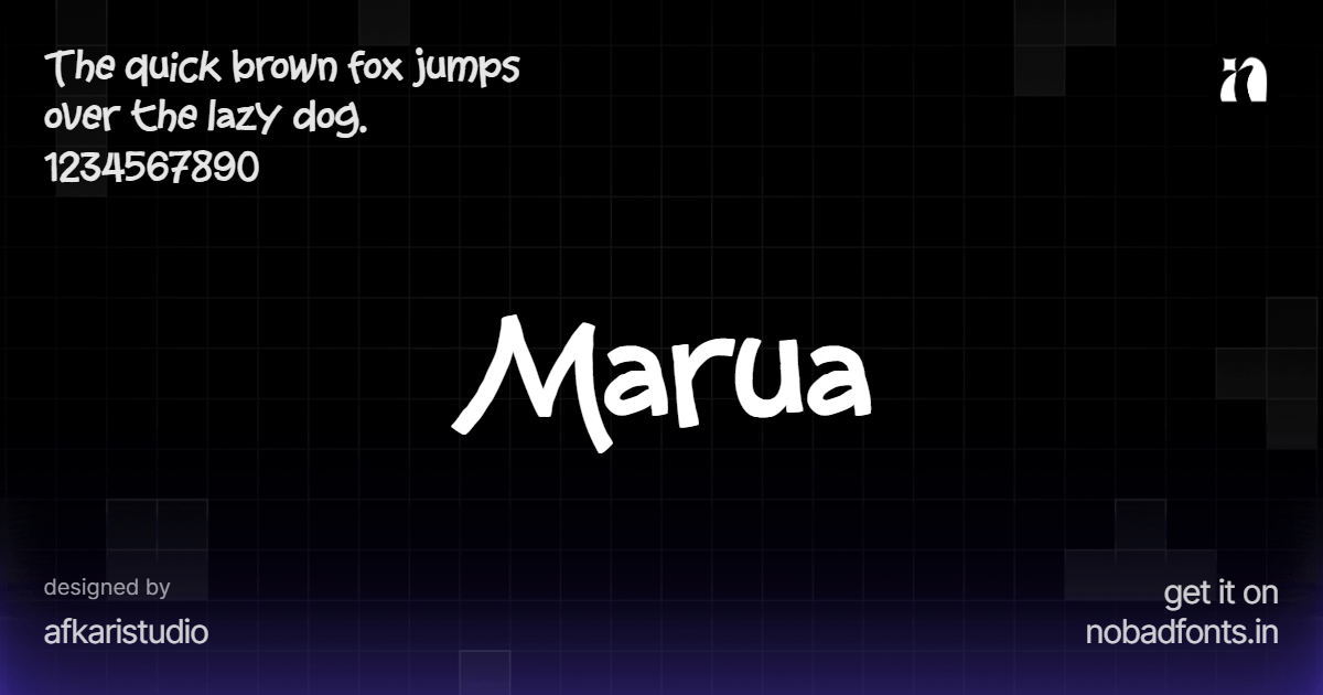 Marua by afkaristudio — Free Font Download | NoBadFonts