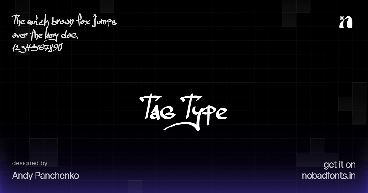 Tag Type by Andy Panchenko — Free Font Download | NoBadFonts