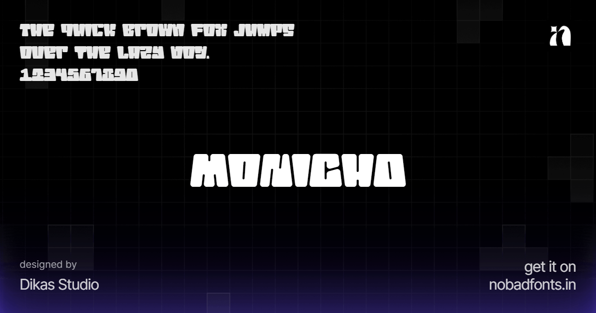 MoNiChO by Dikas Studio — Free Font Download | NoBadFonts