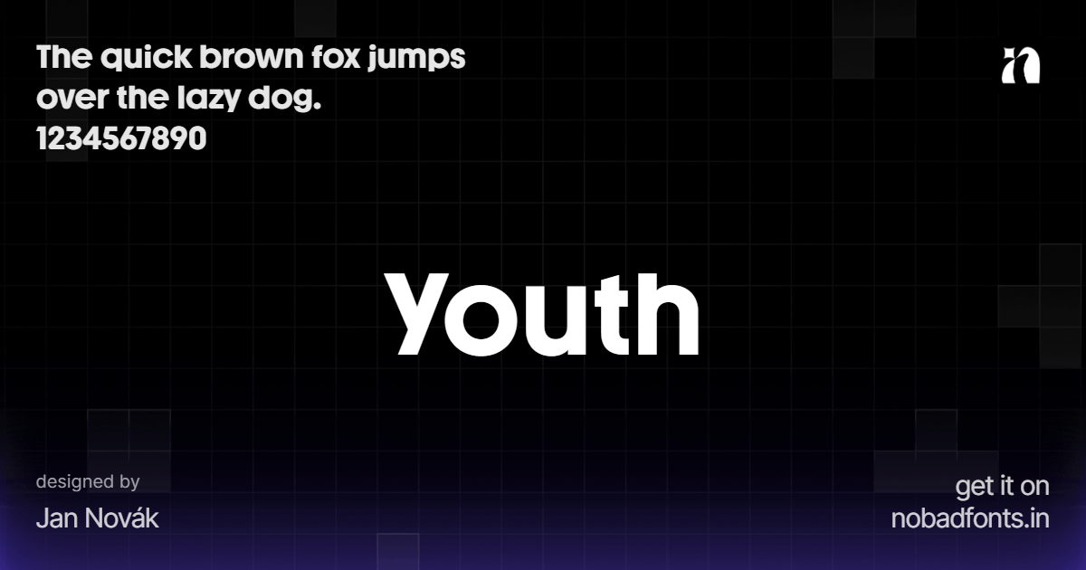Youth by Jan Novák — Free Font Download | NoBadFonts