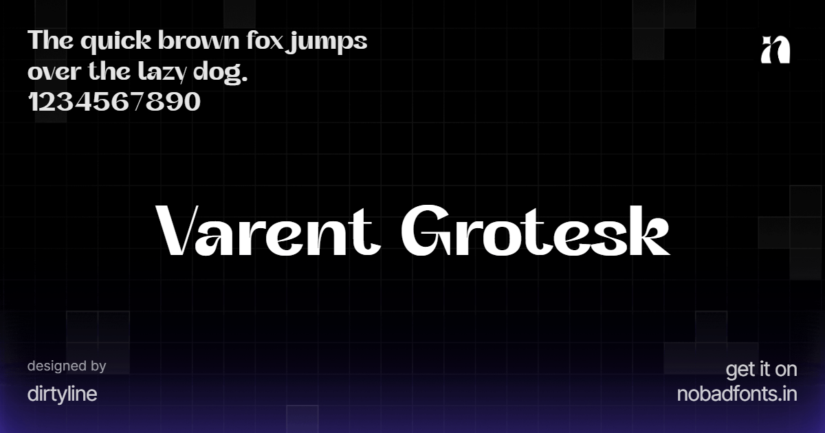 Varent Grotesk by Dirtyline Studio — Free Font Download | NoBadFonts