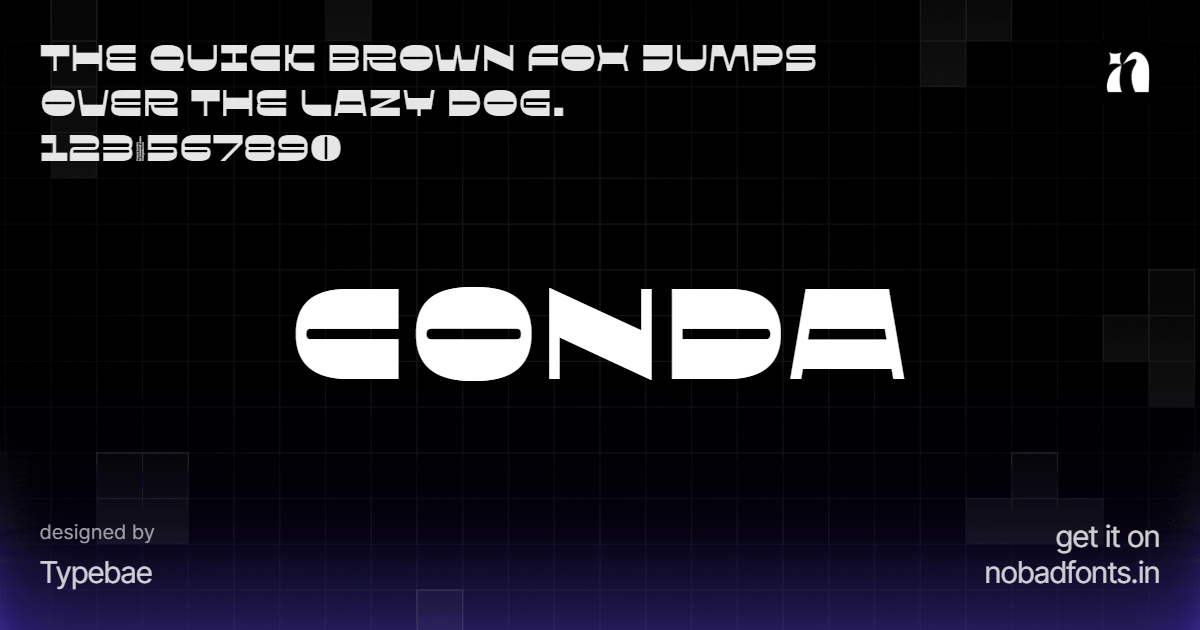 Conda by Typebae — Free Font Download | NoBadFonts