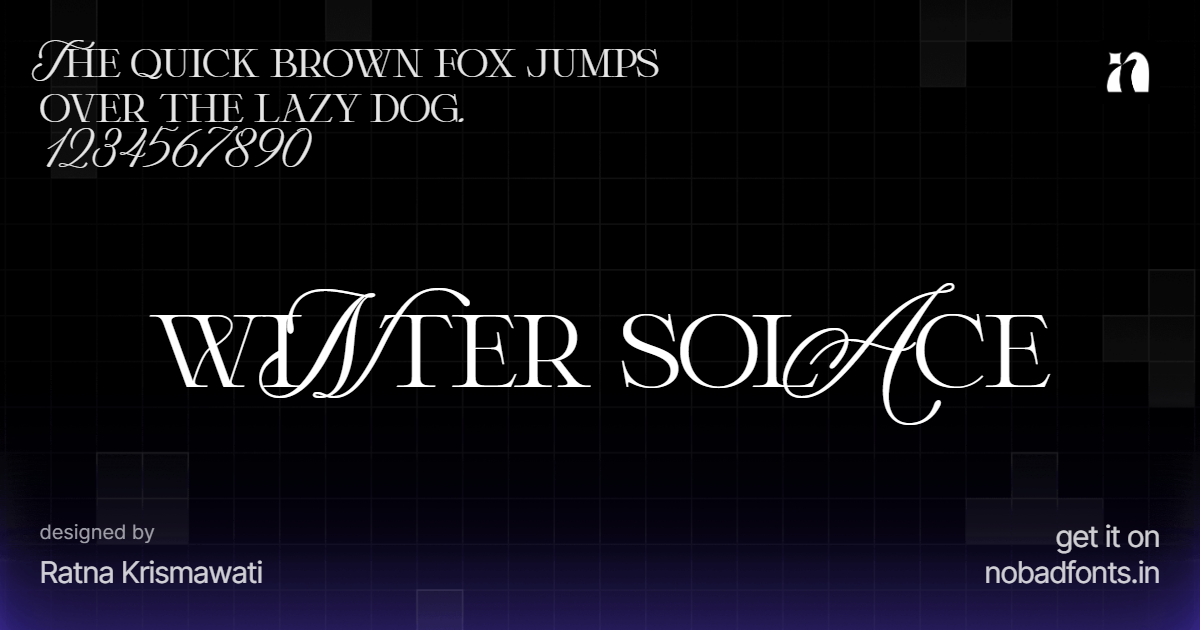 wiNter solAce by Ratna Krismawati — Free Font Download | NoBadFonts